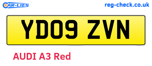 YD09ZVN are the vehicle registration plates.