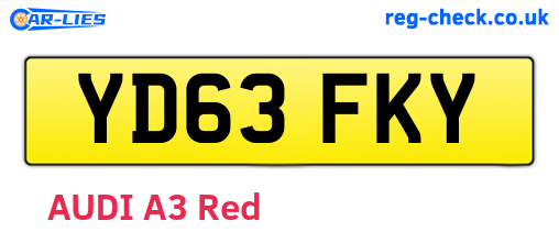 YD63FKY are the vehicle registration plates.