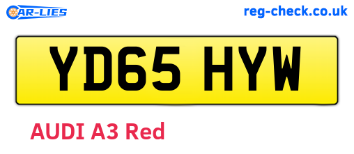 YD65HYW are the vehicle registration plates.