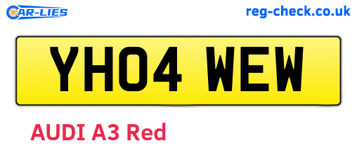 YH04WEW are the vehicle registration plates.