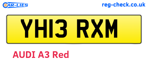 YH13RXM are the vehicle registration plates.