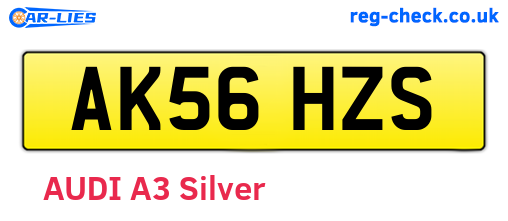 AK56HZS are the vehicle registration plates.