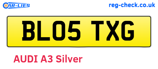 BL05TXG are the vehicle registration plates.
