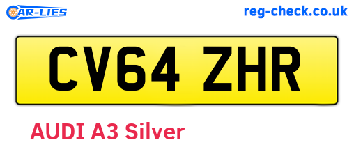 CV64ZHR are the vehicle registration plates.