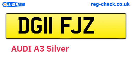 DG11FJZ are the vehicle registration plates.