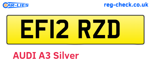 EF12RZD are the vehicle registration plates.