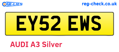 EY52EWS are the vehicle registration plates.