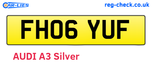FH06YUF are the vehicle registration plates.