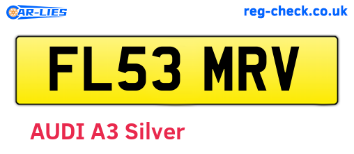 FL53MRV are the vehicle registration plates.