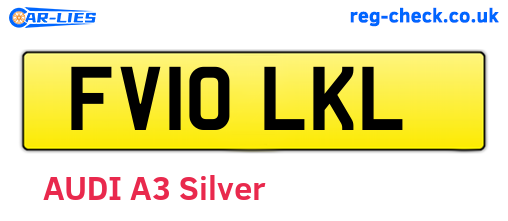 FV10LKL are the vehicle registration plates.