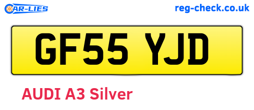 GF55YJD are the vehicle registration plates.