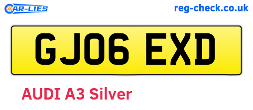 GJ06EXD are the vehicle registration plates.