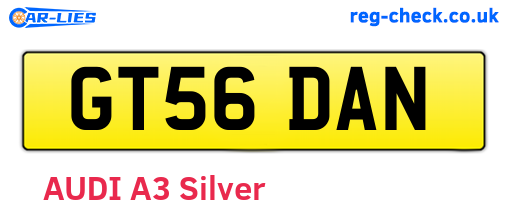 GT56DAN are the vehicle registration plates.