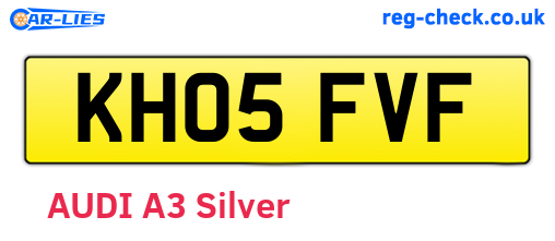 KH05FVF are the vehicle registration plates.