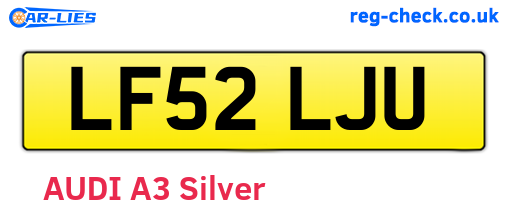 LF52LJU are the vehicle registration plates.