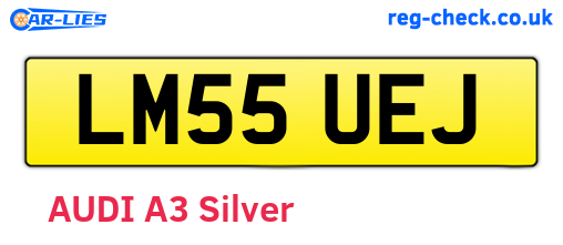 LM55UEJ are the vehicle registration plates.