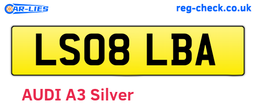 LS08LBA are the vehicle registration plates.