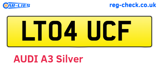 LT04UCF are the vehicle registration plates.