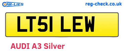 LT51LEW are the vehicle registration plates.