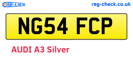 NG54FCP are the vehicle registration plates.
