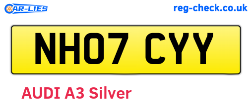 NH07CYY are the vehicle registration plates.