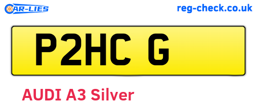 P2HCG are the vehicle registration plates.