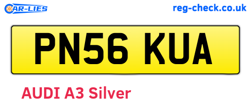 PN56KUA are the vehicle registration plates.