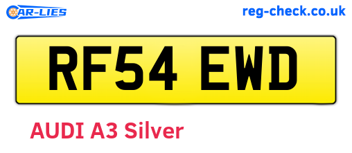 RF54EWD are the vehicle registration plates.