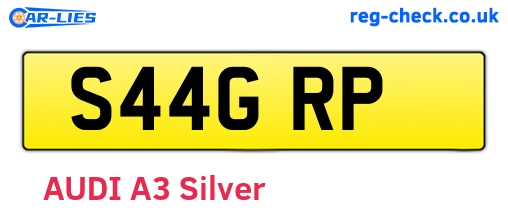S44GRP are the vehicle registration plates.