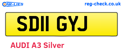 SD11GYJ are the vehicle registration plates.