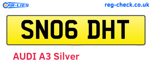 SN06DHT are the vehicle registration plates.