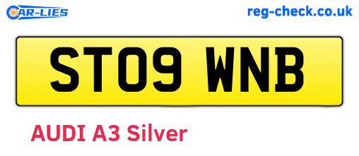 ST09WNB are the vehicle registration plates.