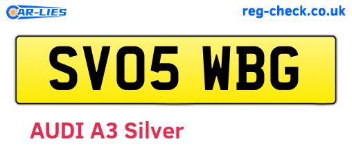 SV05WBG are the vehicle registration plates.