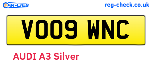 VO09WNC are the vehicle registration plates.