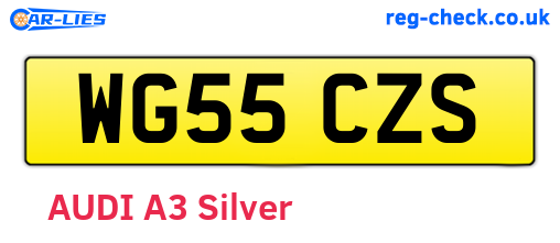 WG55CZS are the vehicle registration plates.