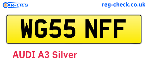 WG55NFF are the vehicle registration plates.