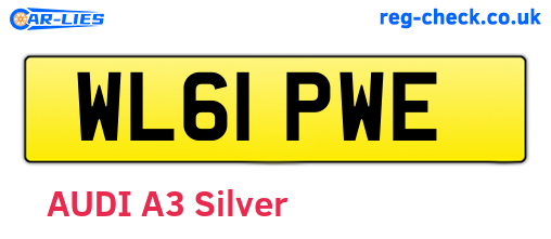 WL61PWE are the vehicle registration plates.