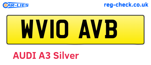WV10AVB are the vehicle registration plates.