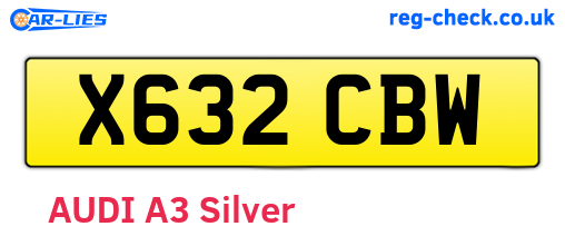 X632CBW are the vehicle registration plates.