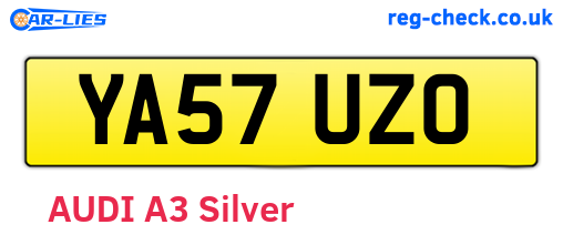YA57UZO are the vehicle registration plates.