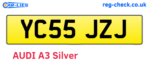 YC55JZJ are the vehicle registration plates.