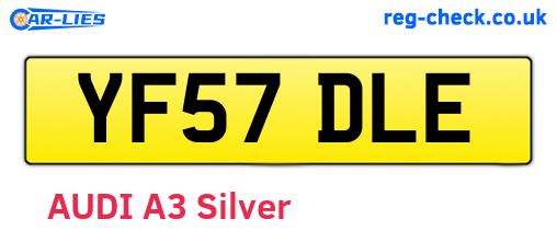YF57DLE are the vehicle registration plates.