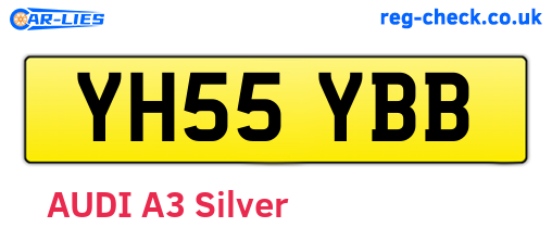 YH55YBB are the vehicle registration plates.