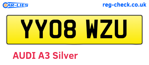 YY08WZU are the vehicle registration plates.