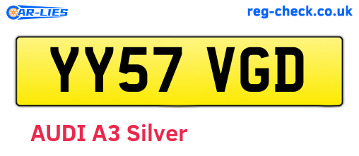 YY57VGD are the vehicle registration plates.
