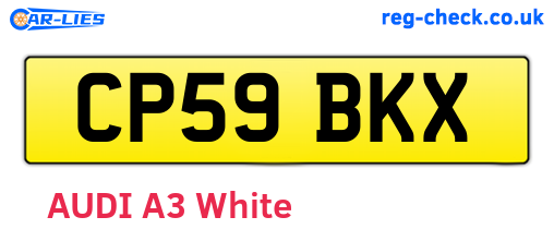 CP59BKX are the vehicle registration plates.