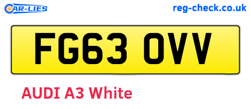 FG63OVV are the vehicle registration plates.