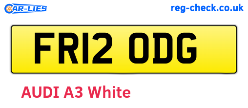 FR12ODG are the vehicle registration plates.