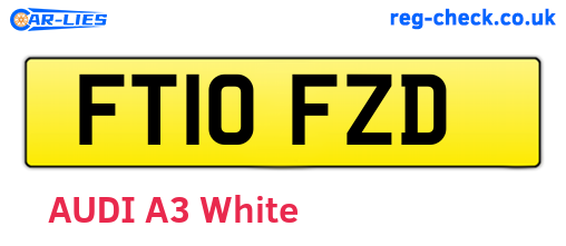 FT10FZD are the vehicle registration plates.