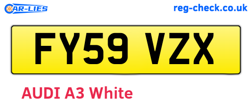 FY59VZX are the vehicle registration plates.